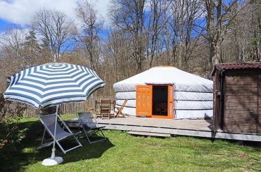 Yourte48H450124 CHASTANIER - Loz&egrave;re - Yourte Mongole 4/5 personnes - Camping Le Pont de Braye - photo