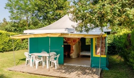 Cabane en bois48H430214 FLORAC TROIS RIVIERES - Loz&egrave;re - Bungalow toil&eacute; Pagan 5 pers. - Camping Le Pont du Tarn - photo